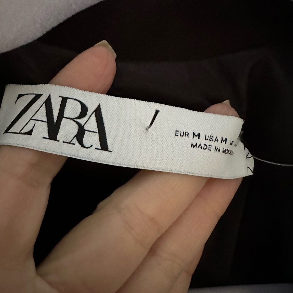 ❤️ NWT BEAUTIFUL ZARA DOUBLE BREASTED BLACK BLAZER SIZE MEDIUM. 4 BUTTON - Picture 10 of 13